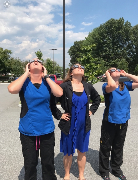 Staff looking at Eclipse